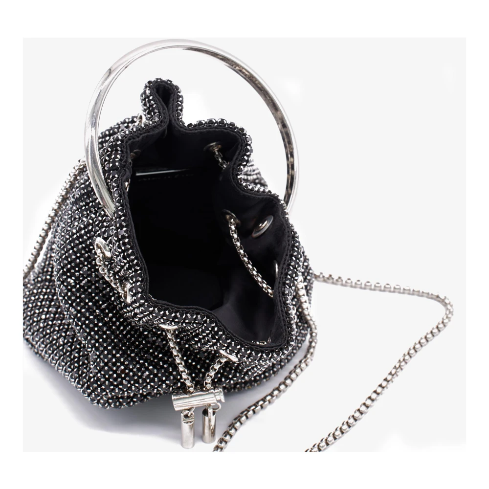 Alma en Pena Bow Clutch met Strass Black Dames