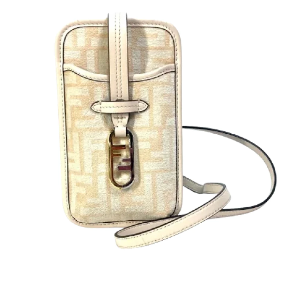 Fendi Vintage Pre-owned Canvas fendi-bags Beige Dames