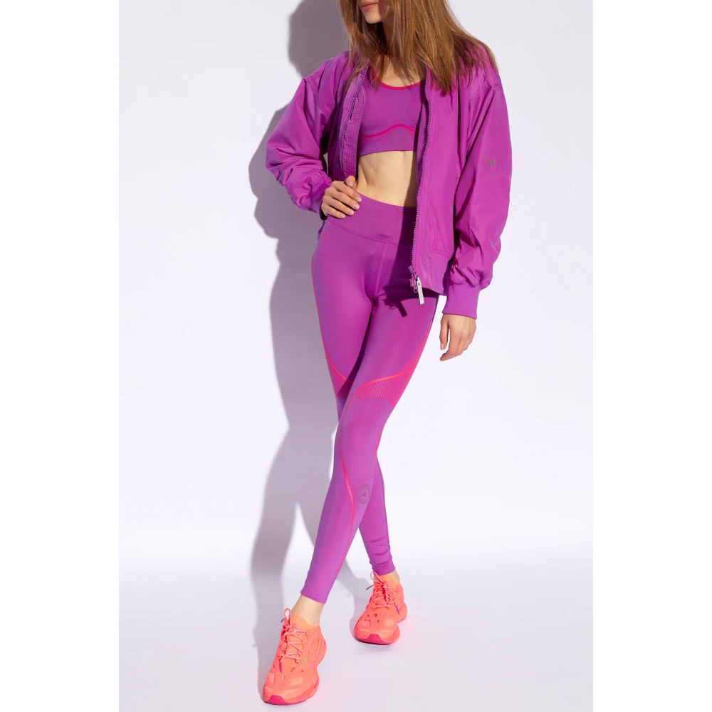 adidas by stella mccartney Leggings met logo Purple Dames