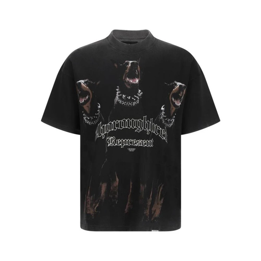 Represent Maxi Print Tee Black Heren