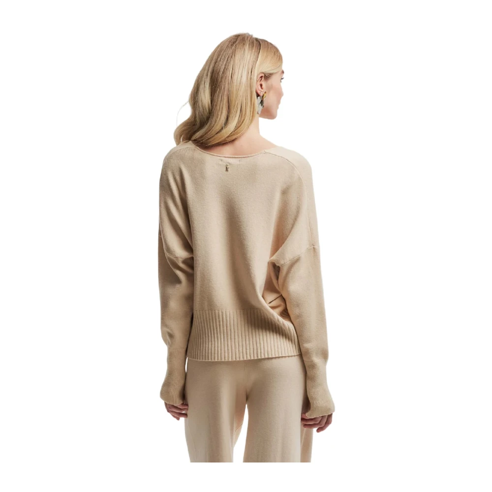Kocca Gedrapeerd Beige Trui Beige Dames