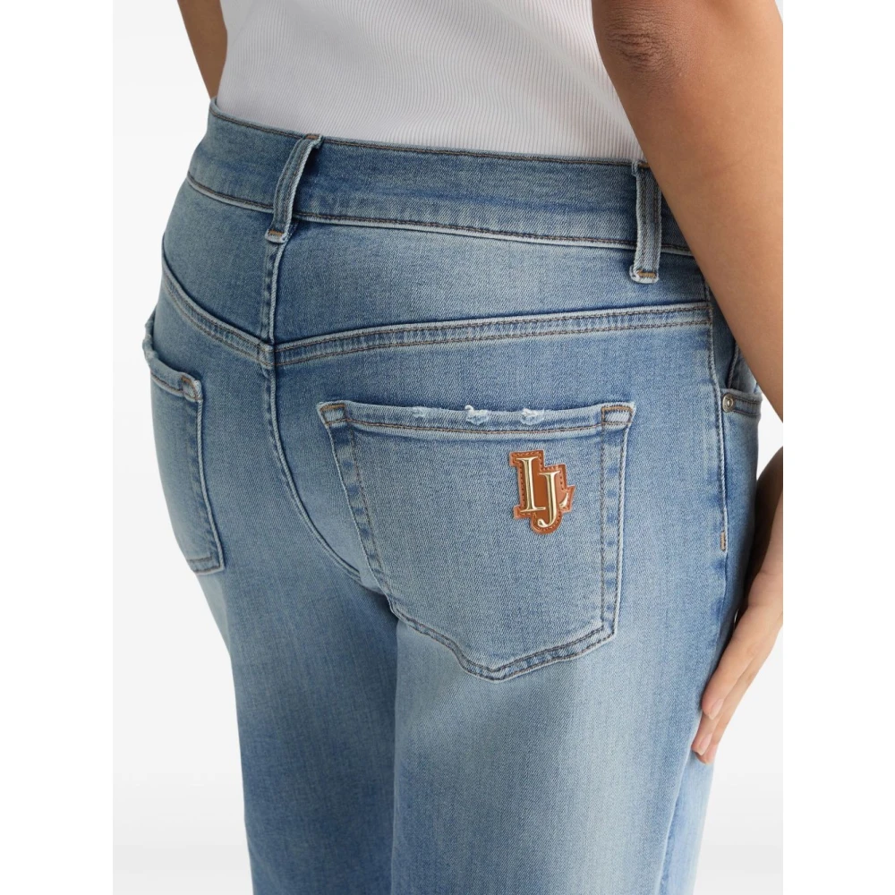 Liu Jo Blauwe Jeans met Whiskering Effect Blue Dames