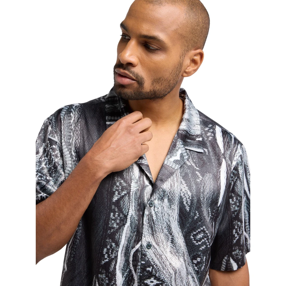 carlo colucci Stijlvol Allover Print Overhemd Multicolor Heren