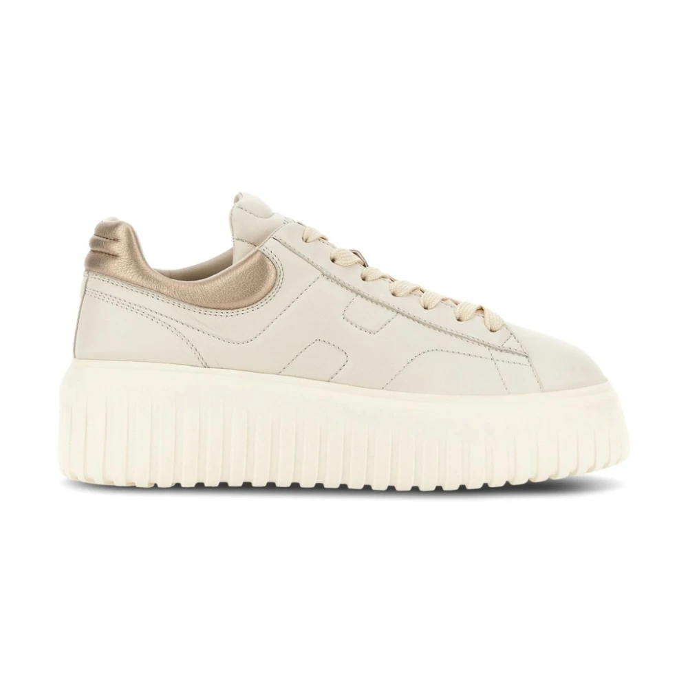 Hogan Women's Beige Sneakers, 6 Uk, Chunky Trainers With Embroidered Logo