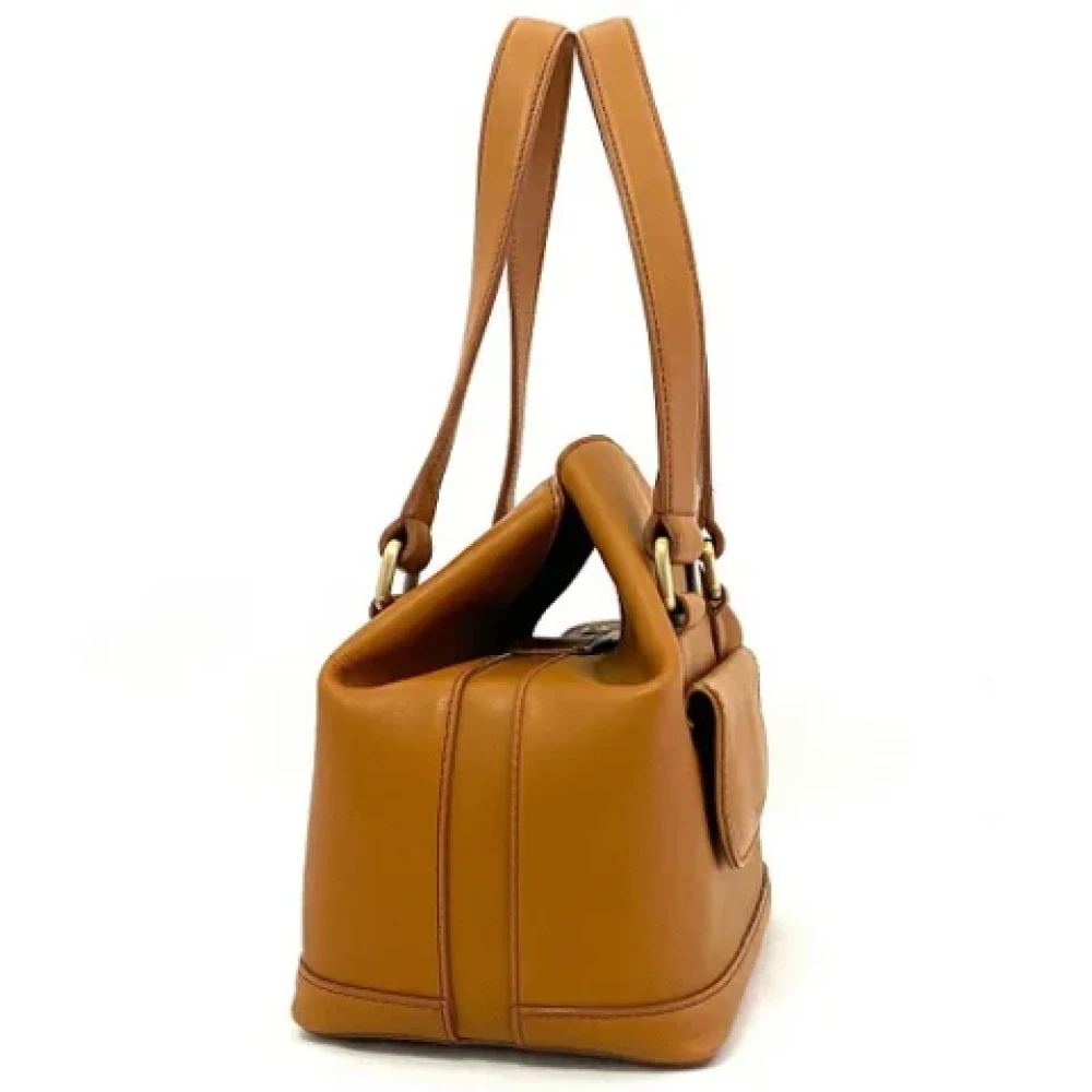 Burberry Vintage Pre-owned Leather shoulder-bags Brown Dames