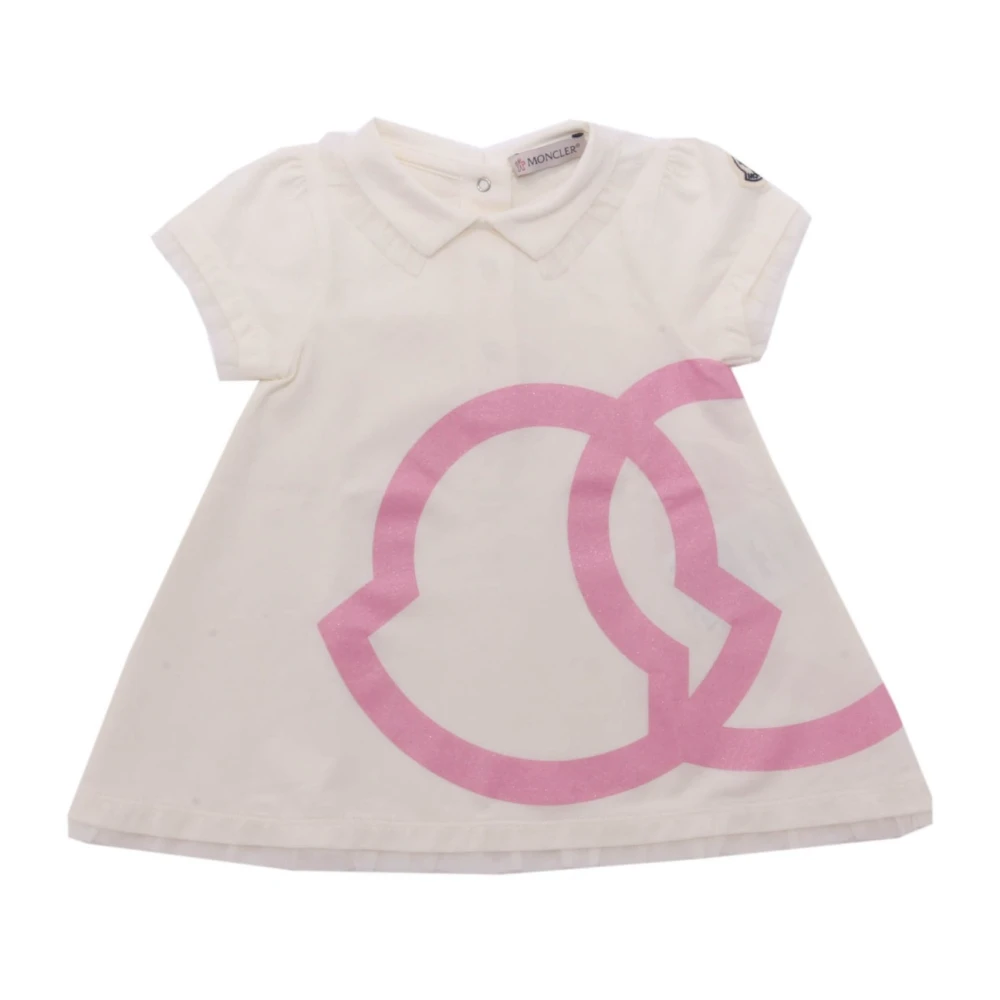 Moncler White Dresses, Female, 9 M, F1951 Printed Cotton Dress