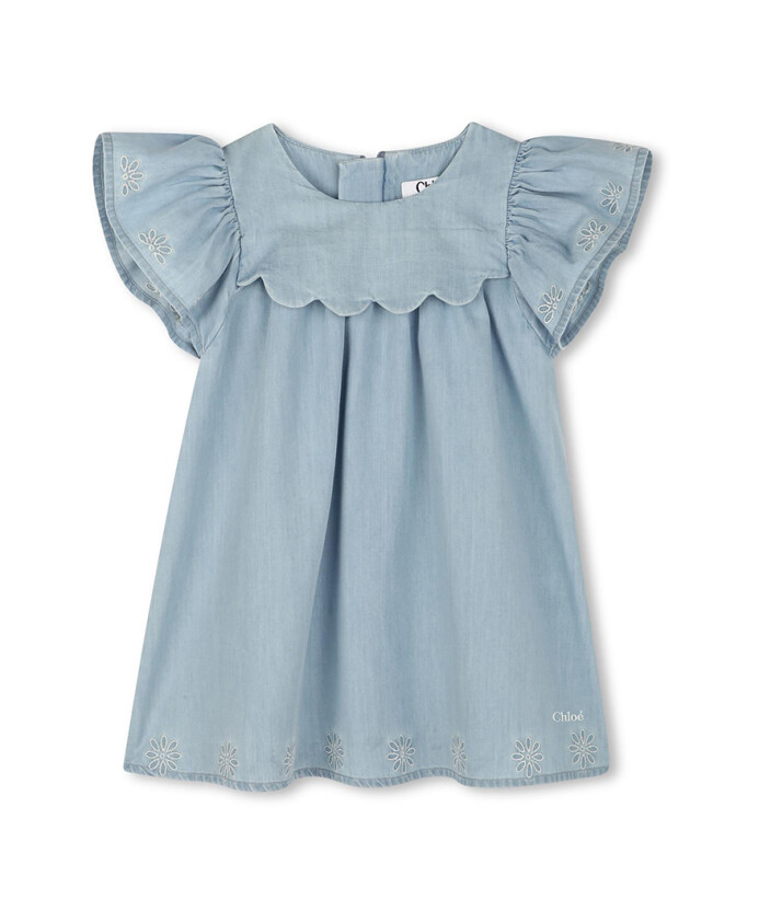 robe-bebe-en-denim-bleu-a-manches-courtes