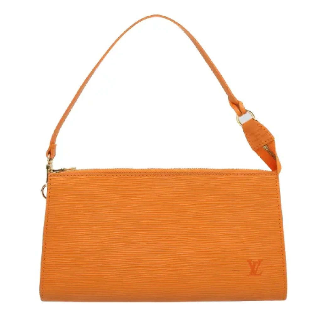 Louis Vuitton Vintage Pre-owned Leather clutches Orange Dames