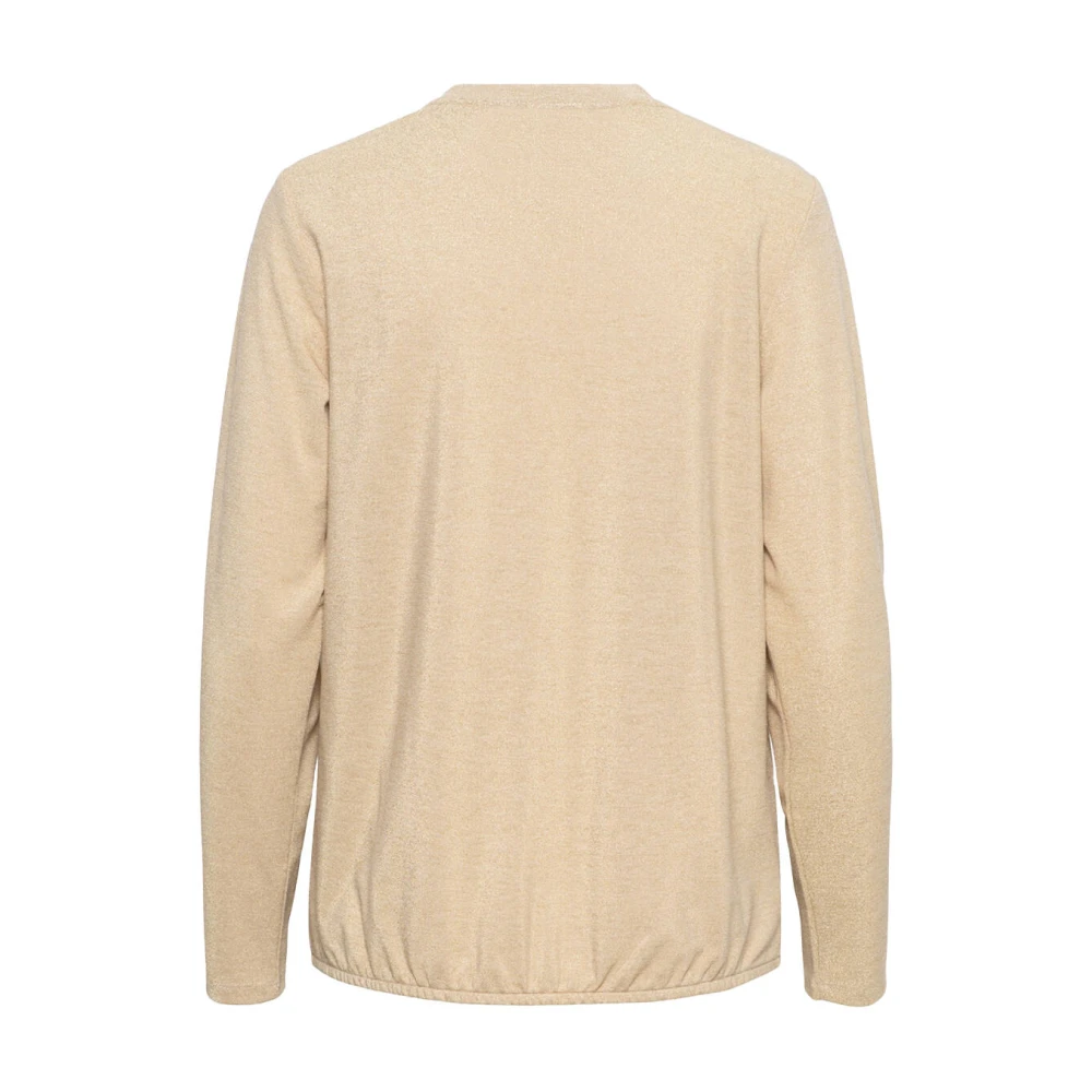 &Co Woman Lurex Longsleeve Top Vieve Ts264 Beige Dames