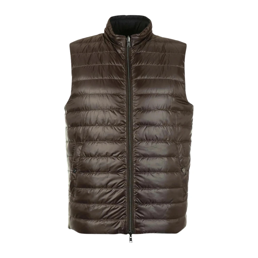 Herno Mannelijk Bruin Gewatteerd Puffer Bodywarmer