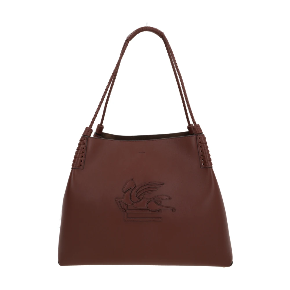 ETRO Bruine tote tas met geborduurde Pegasus Brown Dames