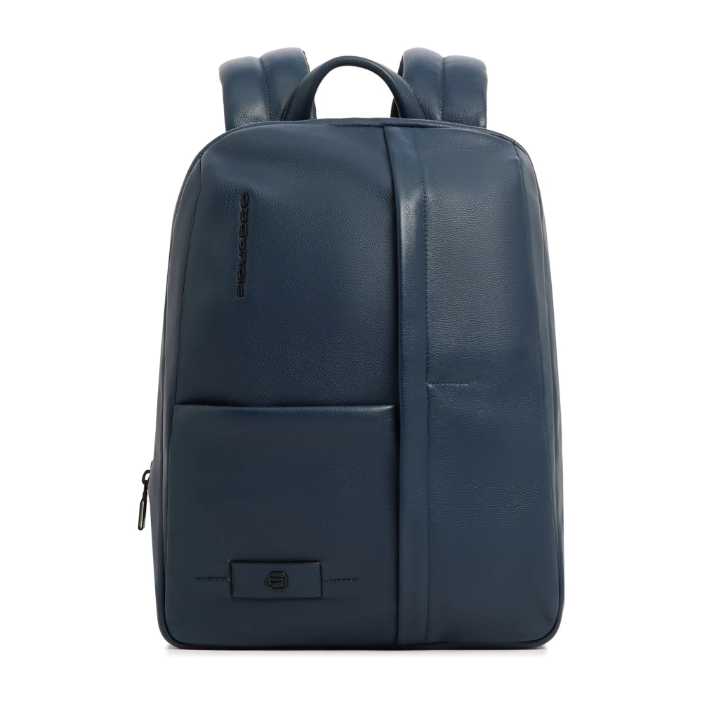 Piquadro Mannelijk Blauw Tassen Heren, One Size, Uitbreidbare Laptoprugzak 14"