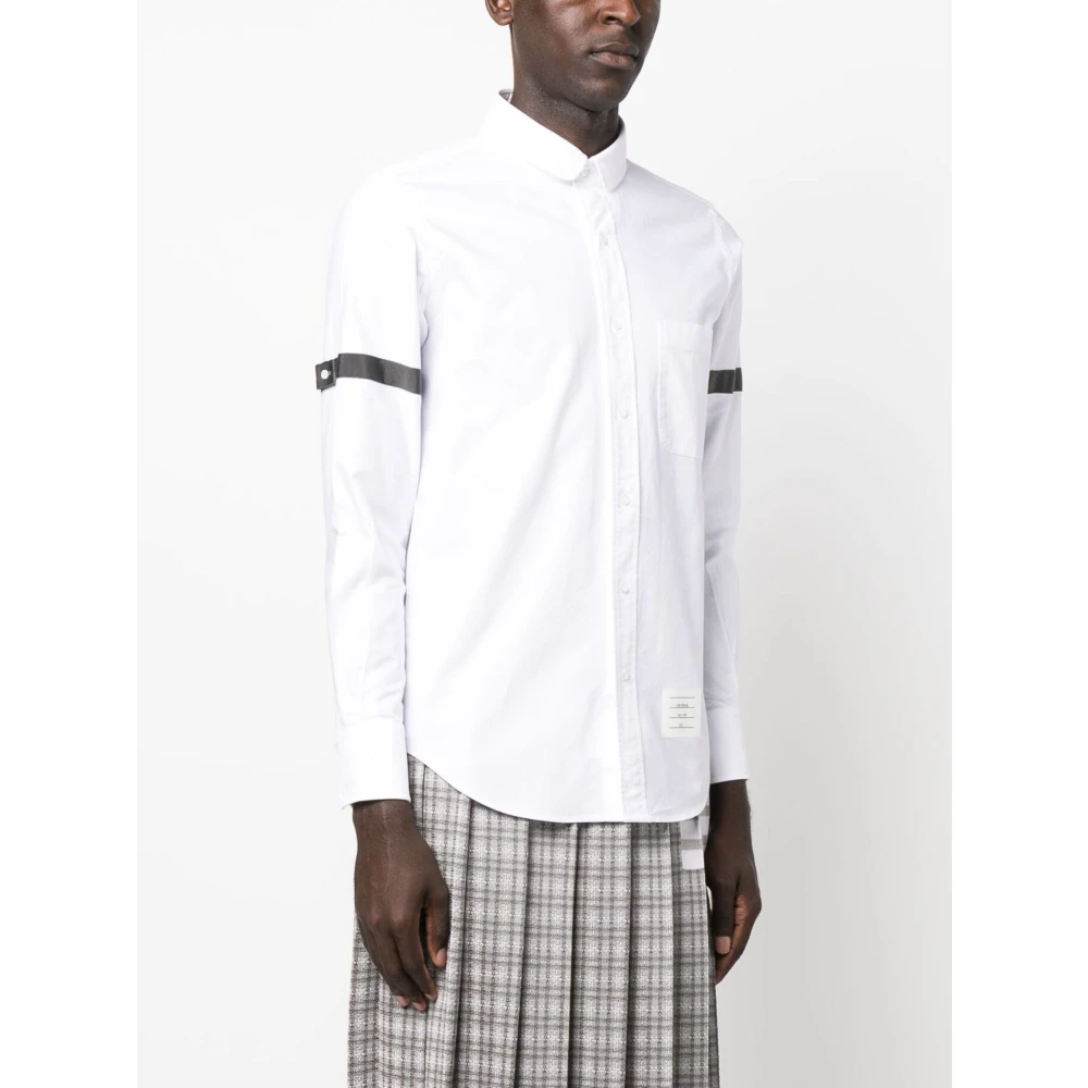 Thom Browne Luxe Overhemd met Ronde Kraag White Heren