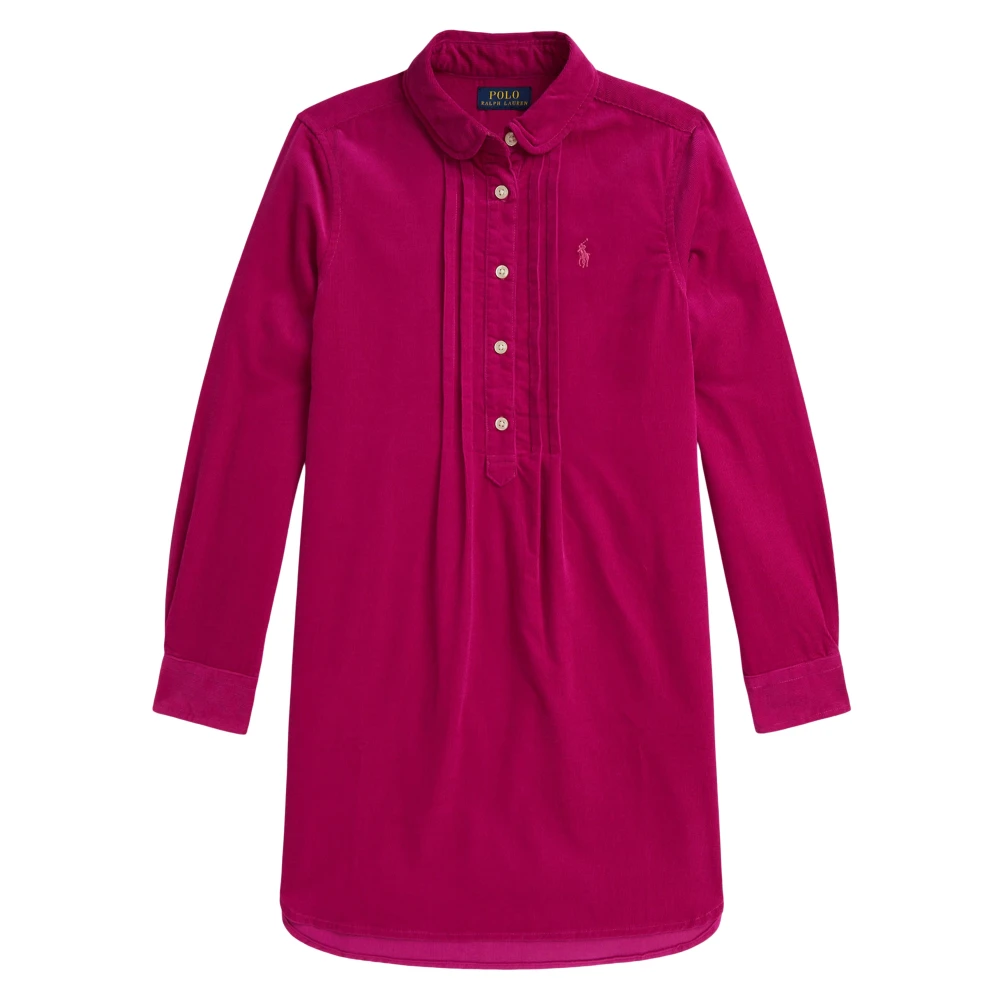 Ralph Lauren Girls Pink Corduroy Shirt Dress In - Dresses - 7 Y - Kids