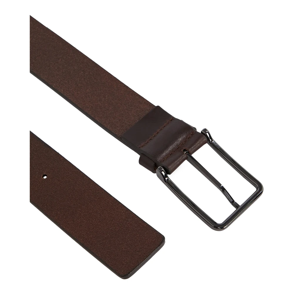Calvin Klein Bruin Leren Riem met Gesp Brown Heren