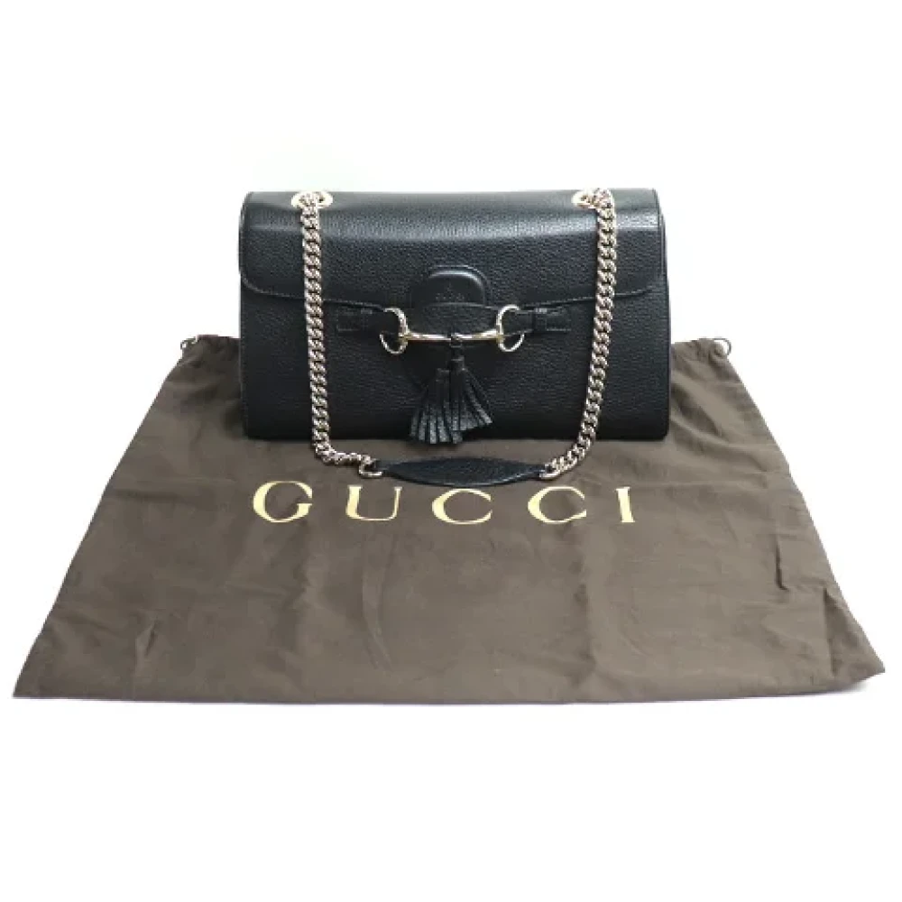 Gucci Vintage Pre-owned Leather gucci-bags Black Dames