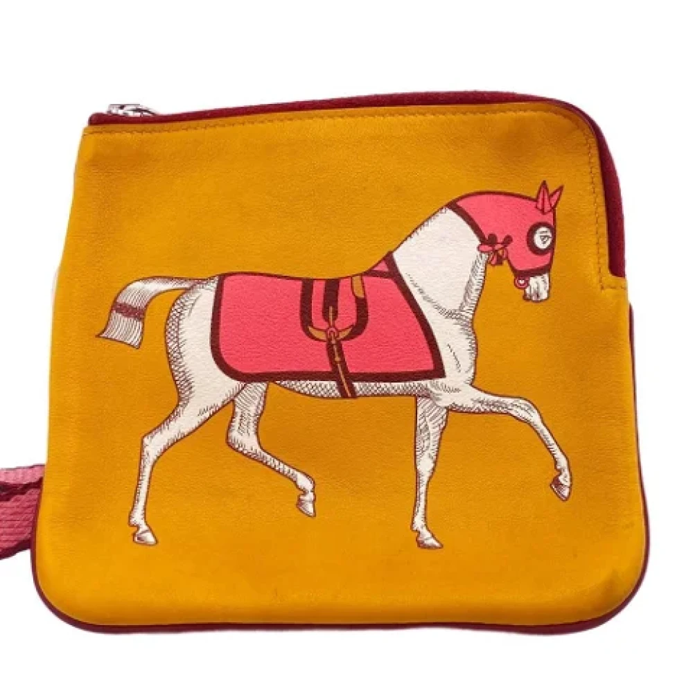 Hermès Vintage Pre-owned Fabric pouches Yellow Dames