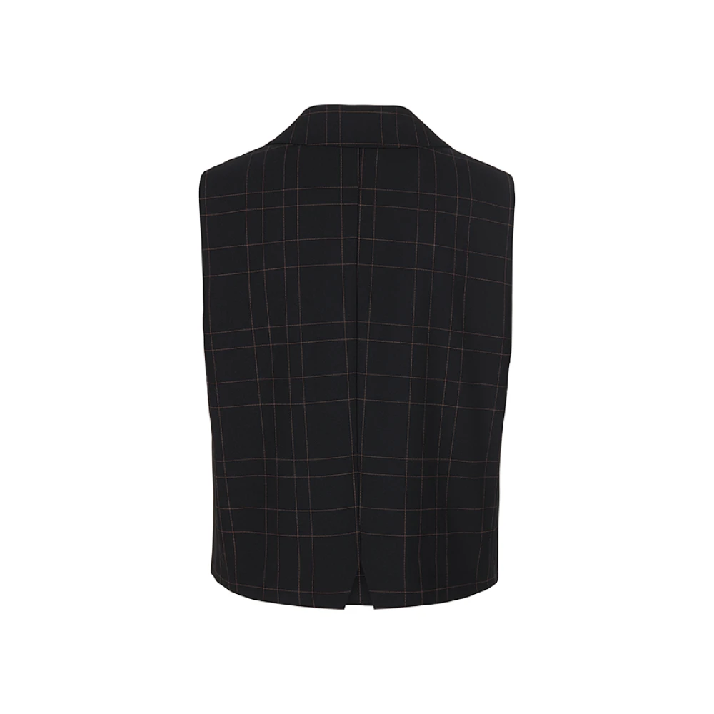 RIANI Elegante Zwarte Vest met Subtiel Patroon Black Dames