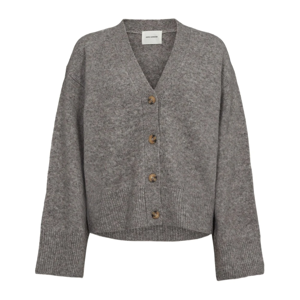 Sofie Schnoor Gray Cardigans - Female - Cardigans - L - Knitwear