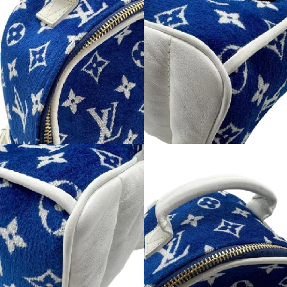 Louis Vuitton Vintage Pre-owned Leather backpacks Blue Dames