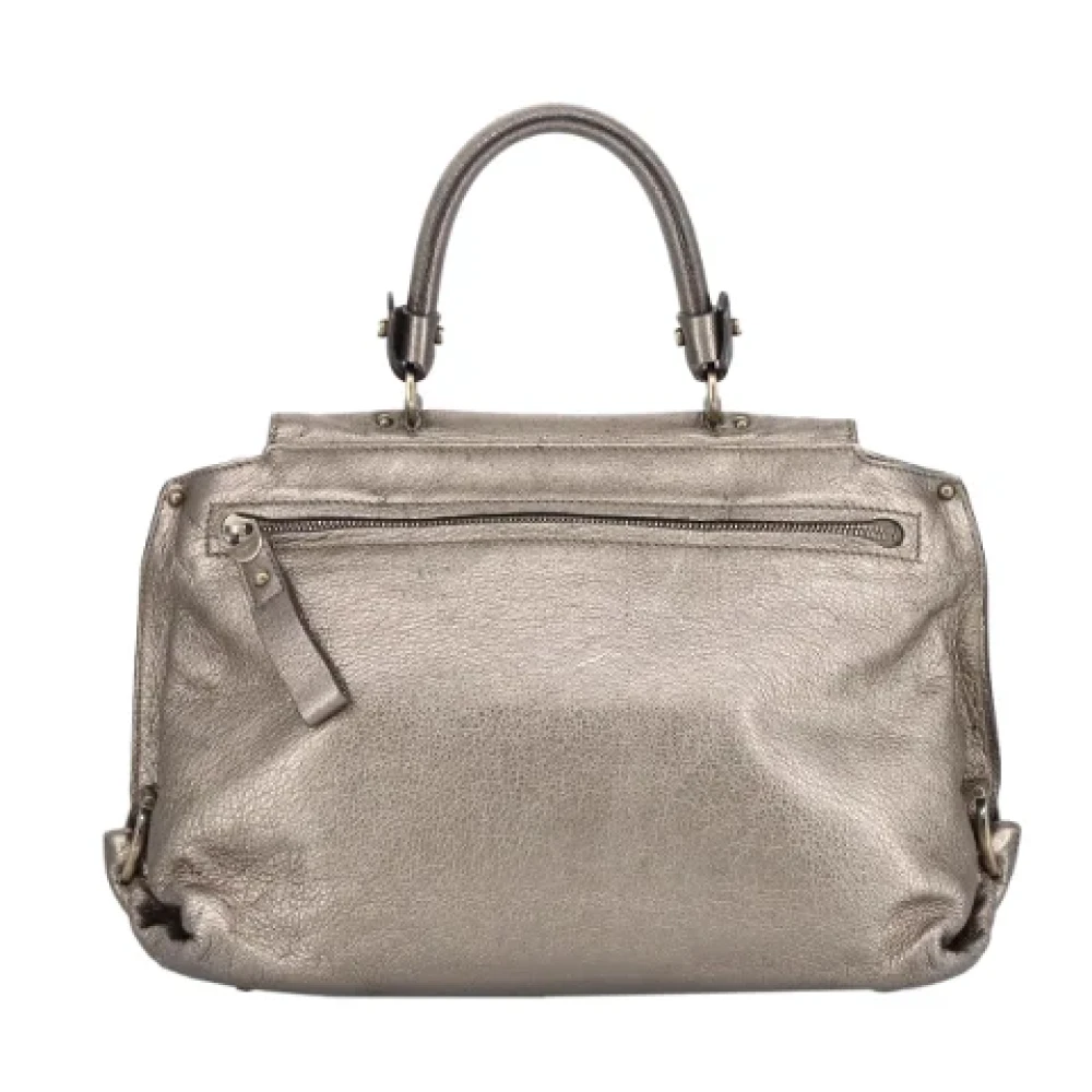 Salvatore Ferragamo Pre-owned Leather handbags Gray Dames