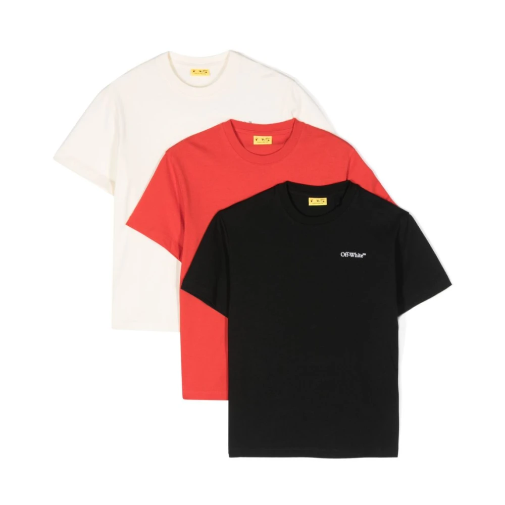 Off White MultiColour Logo Print T-shirts och Polos Multicolor, Pojke