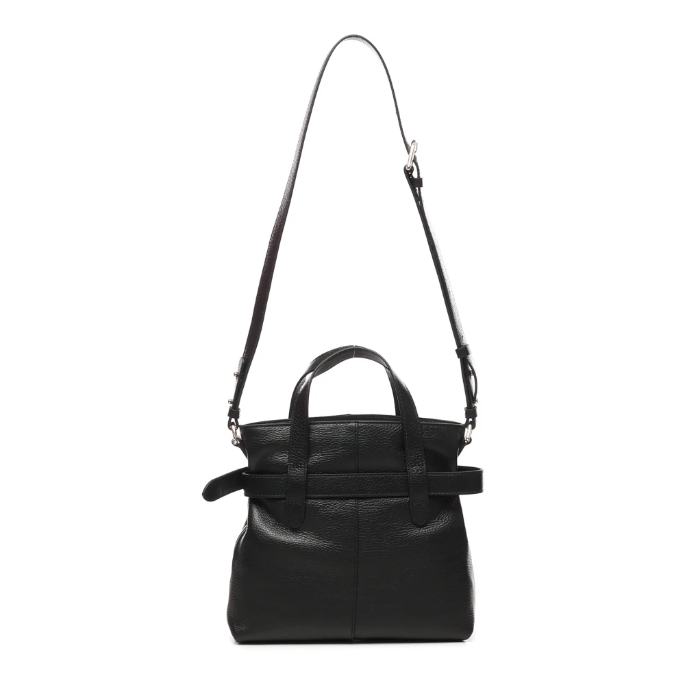 Coccinelle Zwarte Bucket Bag met Decoratieve Riem Black Dames
