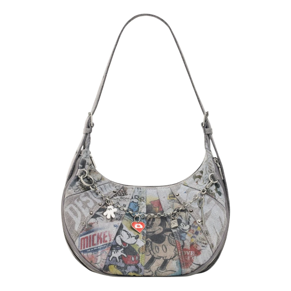 Desigual Donna Nero Borsa Denim Media Mickeyâ"¢ U - Immagine 3