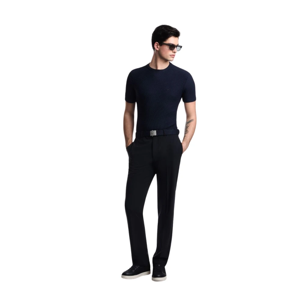 Emporio Armani Hombre Azul - Round-Neck Knitwear - Knitwear - M