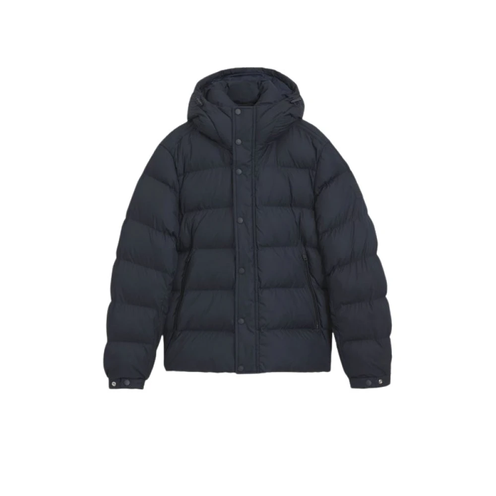 Boss Uomo Blu Scuro Piumino Idrorepellente Con Cappuccio - Immagine 3