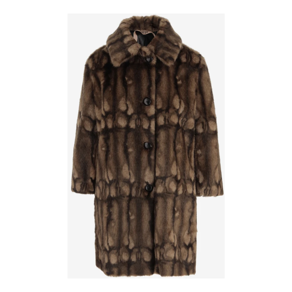 N21 Bruine Winterjas Brown Dames