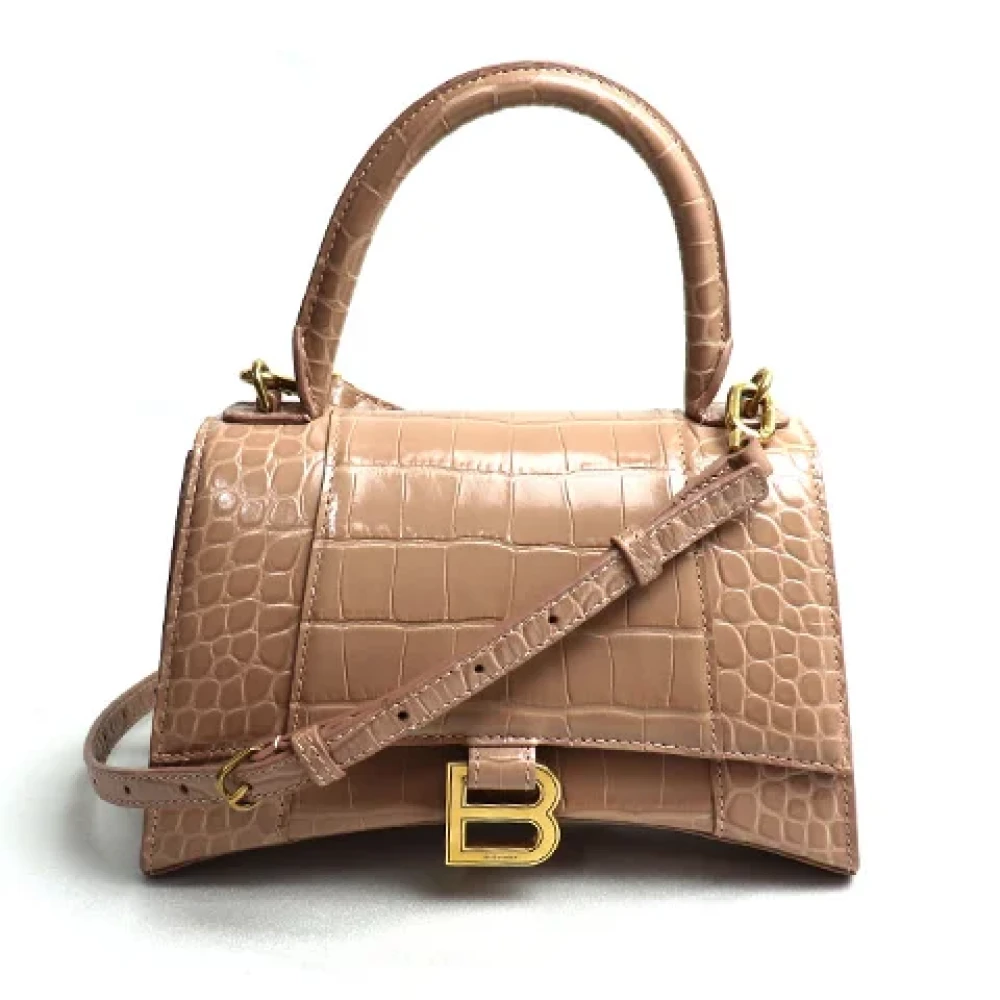 Balenciaga Vintage Pre-owned Leather balenciaga-bags Beige Dames