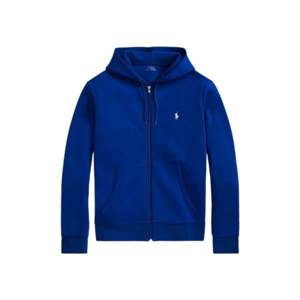 Polo Ralph Lauren Ritshoodie in Katoenmix Blue Heren