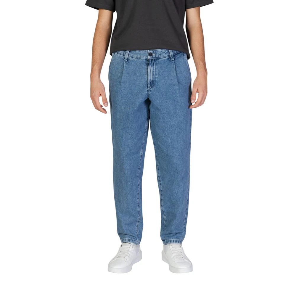 Jack Jones Blue Cotton Relaxed Fit Jeans - W28 | L32 - Image 2