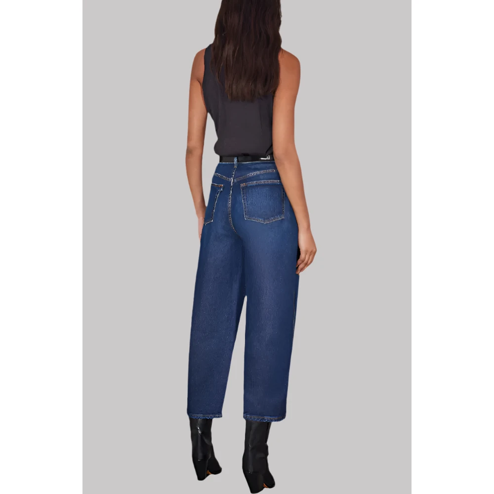 3X1 80's Nic High Rise Wide Leg Jeans Blue Dames