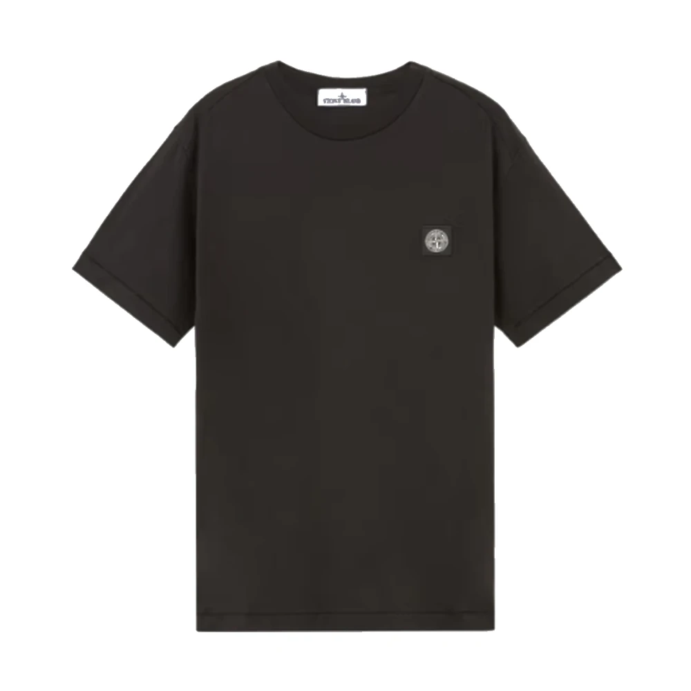 Stone Island Kortärmad Slim Fit T-shirt (Svart) Black, Herr