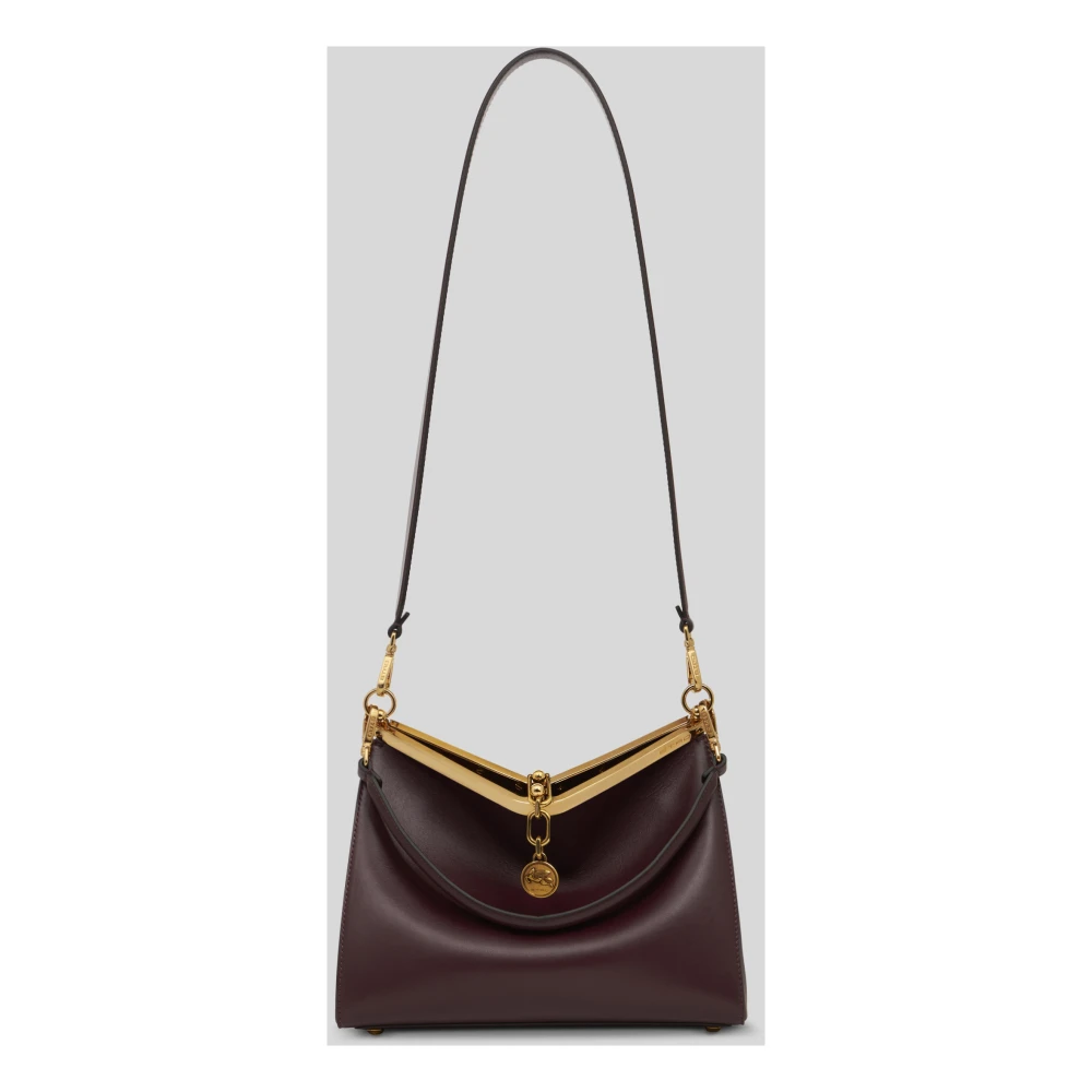 ETRO Iconische Vela Media Leren Tas Brown Dames