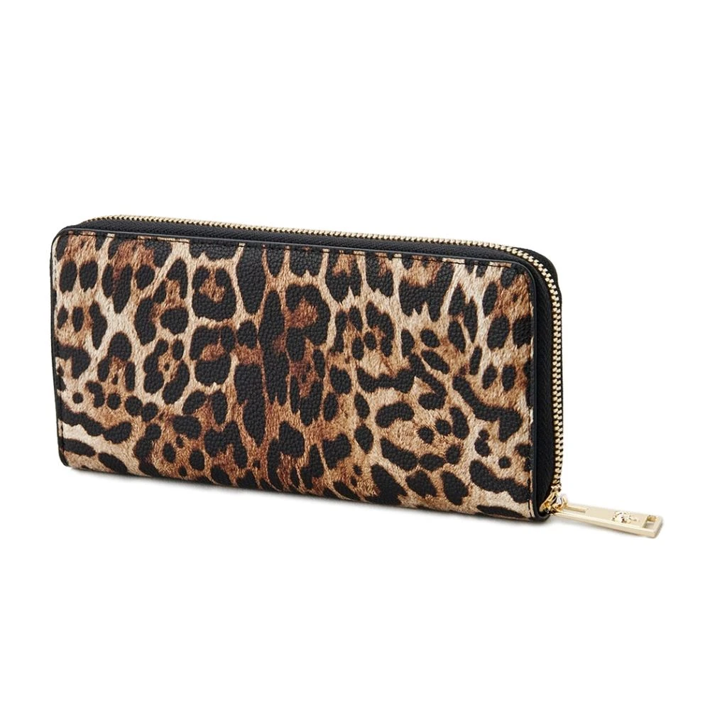 Plein Sport Elegante ritsportemonnee met gouden accenten Brown Dames