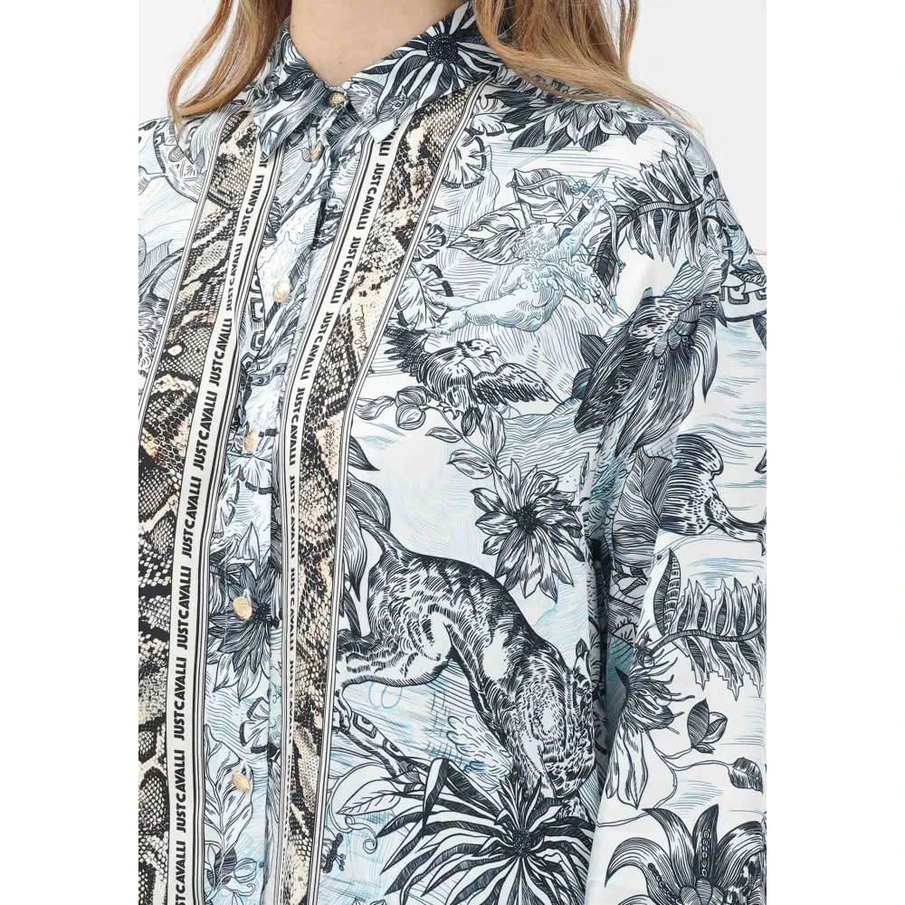 Just Cavalli Tropisch overhemd met lange mouwen Multicolor Dames