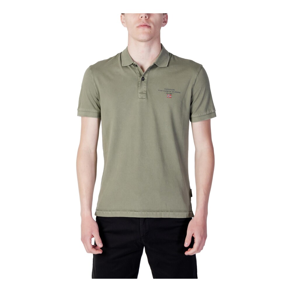 Polo verde liso para hombre Napapijri Polo Miinto