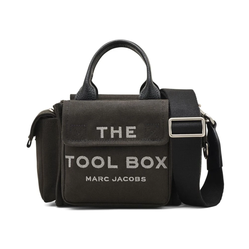 Marc Jacobs Canvas Logo Print Zwarte Tas Black Dames