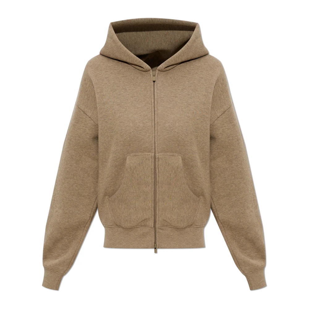 Fear Of God Beige Zip-Throughs, Female, S, Classic Full Zip Fleece Hoodie