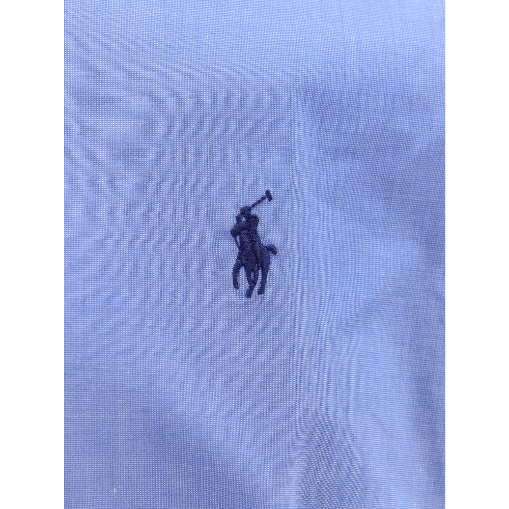 Polo Ralph Lauren Stretch Katoenen Overhemd met Iconische Borduursels Blue Heren