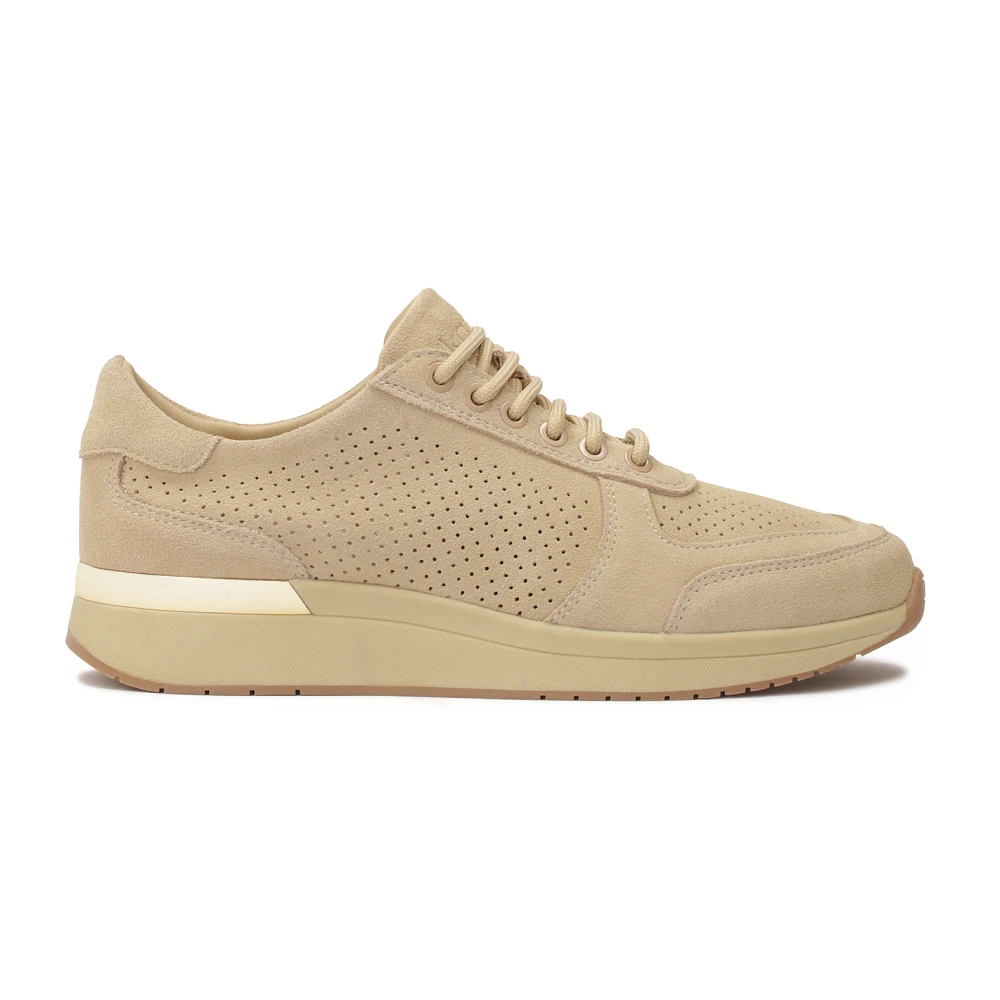 Kazar geperforeerde suède sneakers Dames Schoenen Beige