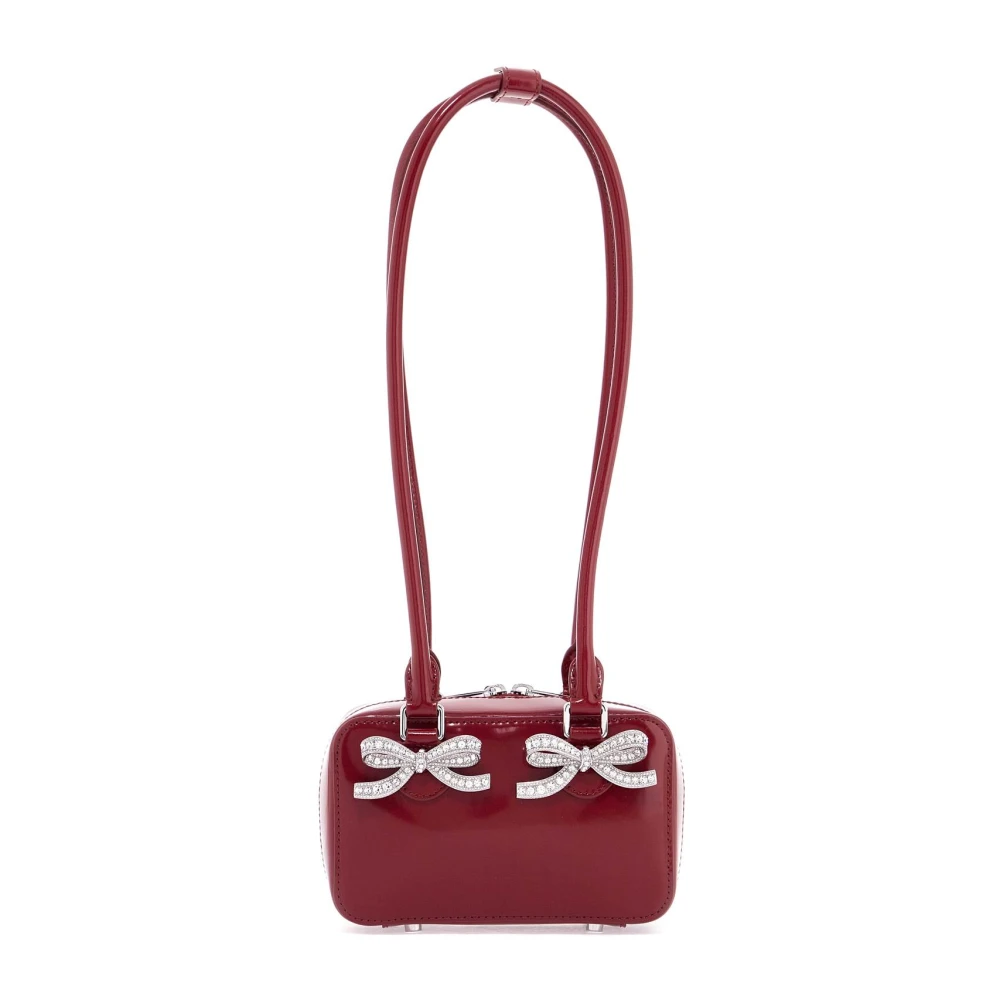 Self Portrait Kristallen Lederen Bauletto Tas Red Dames