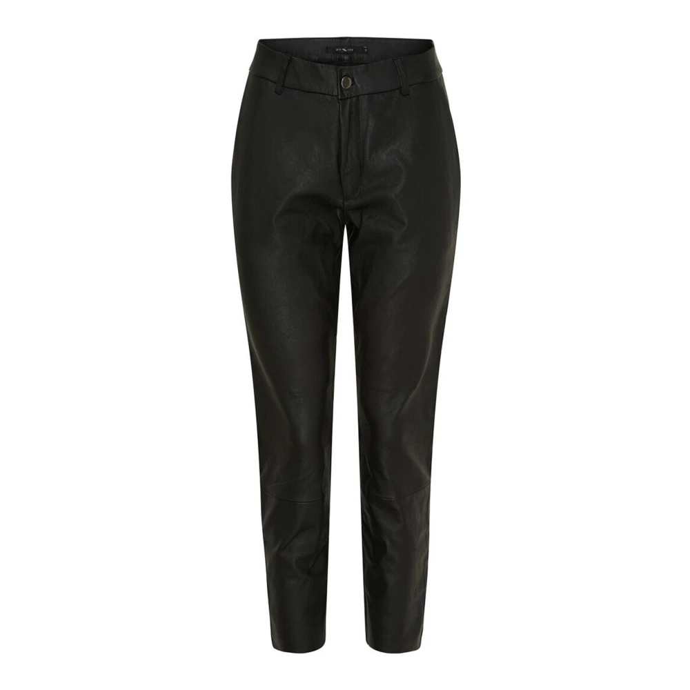 Btfcph Zwarte leren leggings met gunmetal accenten Black Dames
