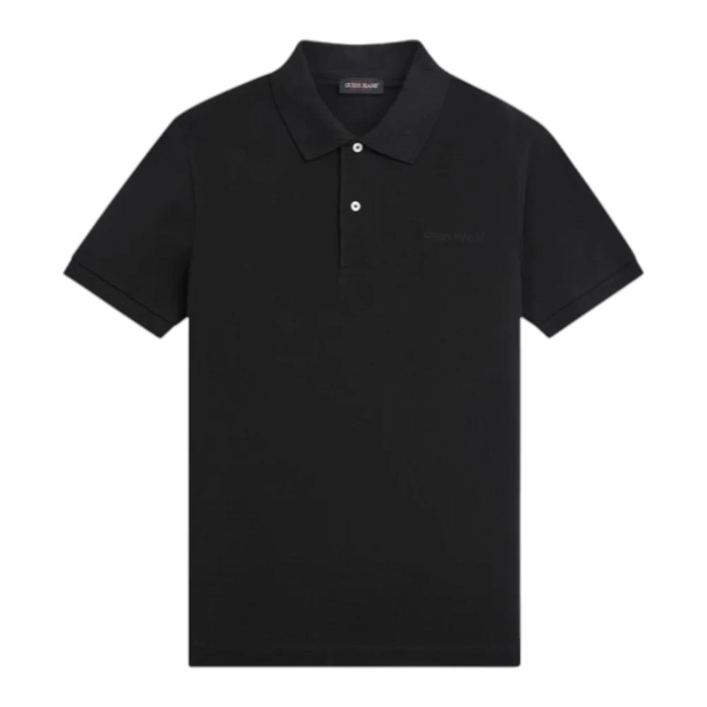 Guess Biologisch katoenen poloshirt Black Heren