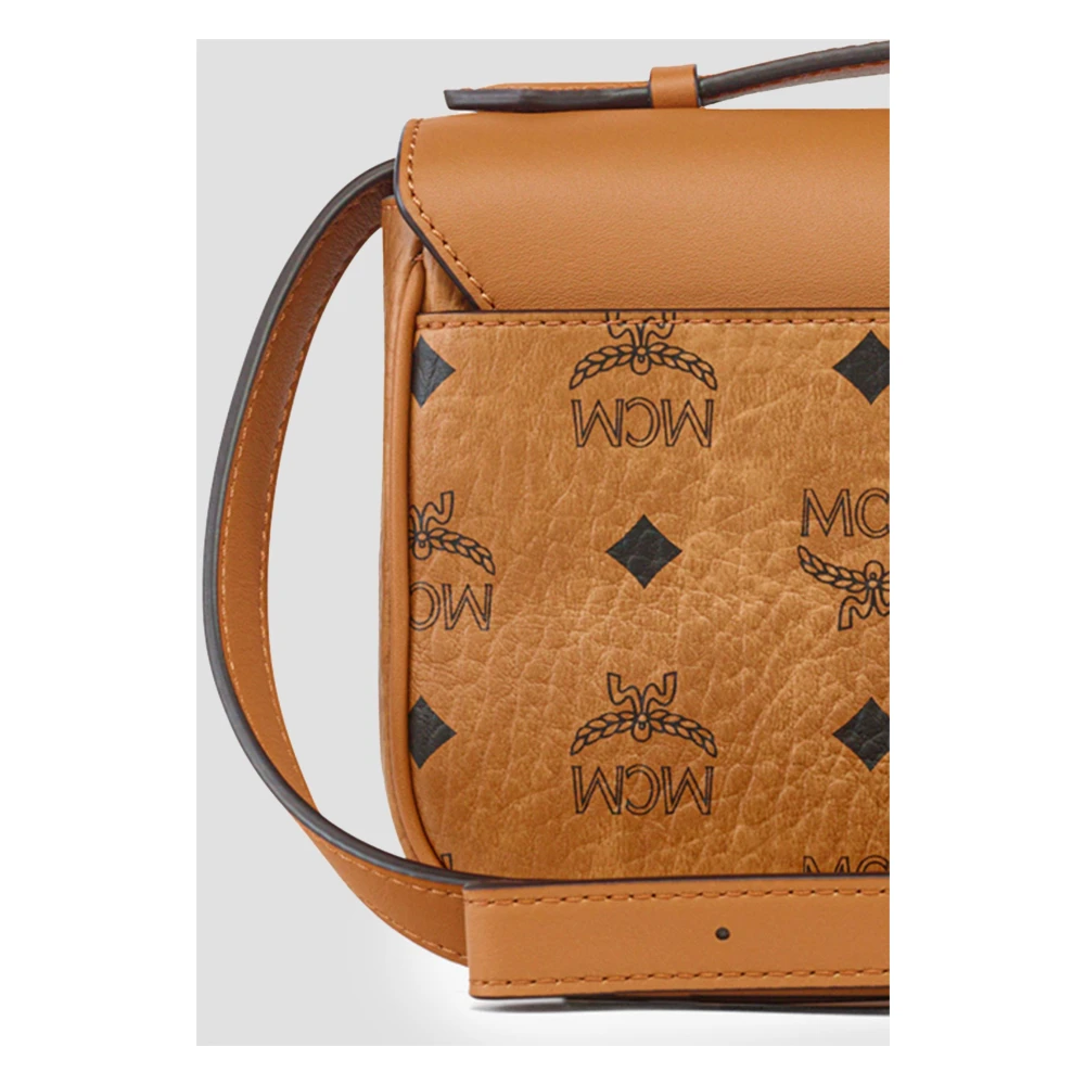 MCM Tracy Schoudertas in Visetos Brown Dames