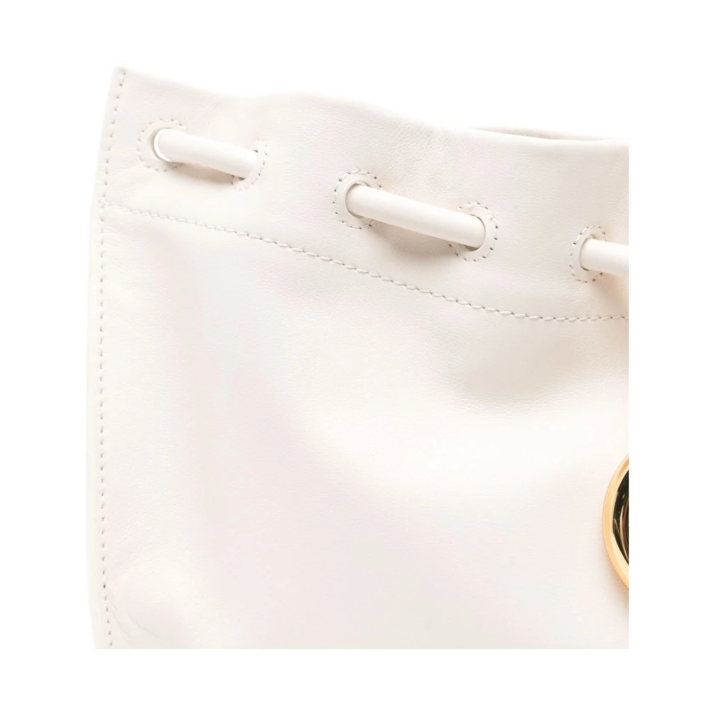Coccinelle Witte Trekkoord Schoudertas White Dames