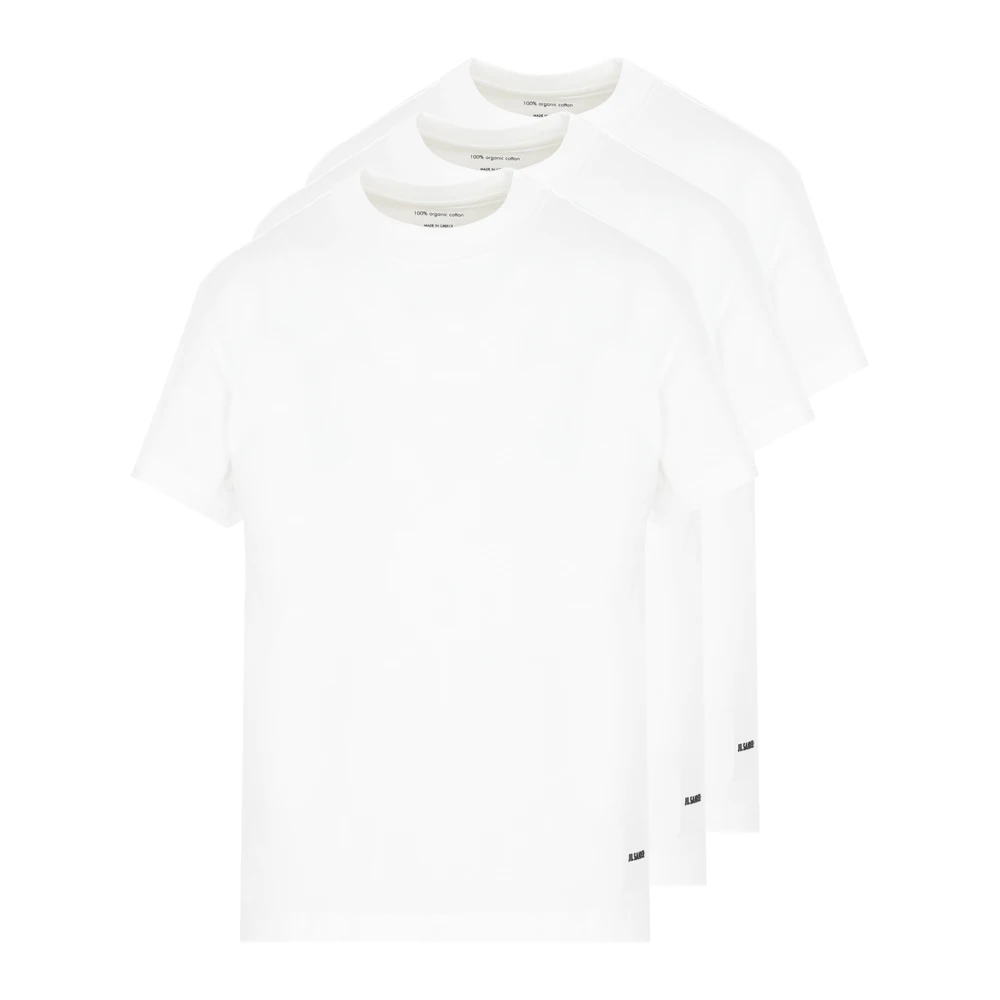 Jil Sander Wit Katoenen T-Shirt Set White Dames